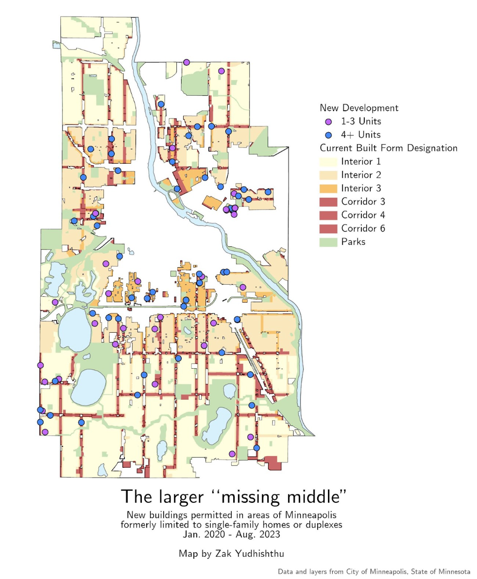 Minneapolis upzoning map visualization