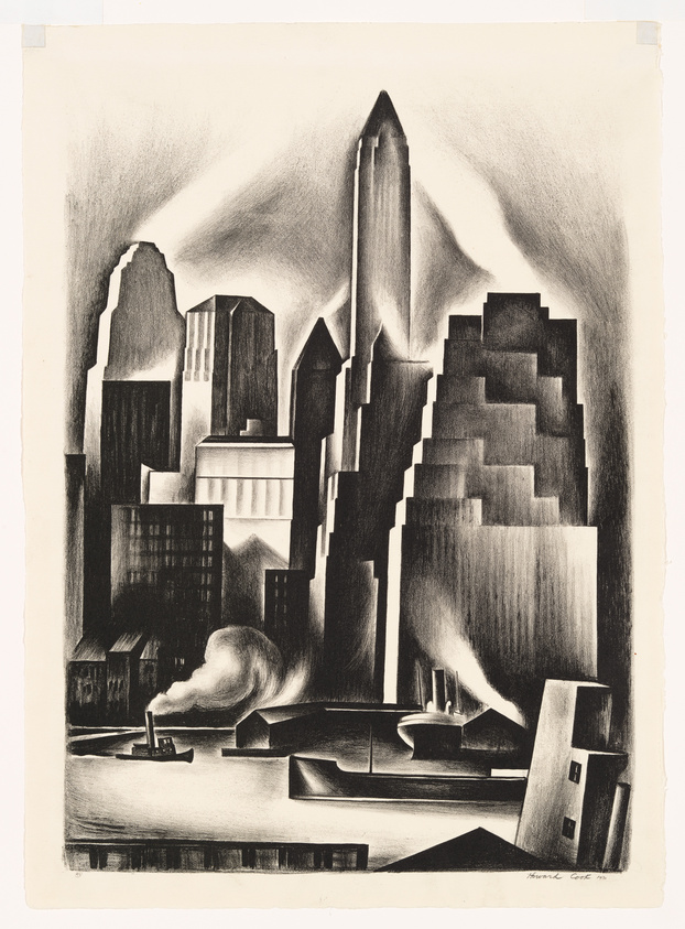 Lower Manhattan by Howard Cook